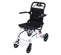 yoakaiax Silla de ruedas plegable portátil, silla de ruedas de viaje con freno de mano, silla de ruedas de transporte ligera, silla de ruedas para puertas estrechas para adultos y personas mayores,