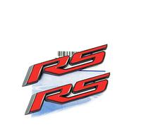 Yoaoo 2 Insignias de Emblema RS OEM para Camaro ZL1 1LE Series Matte Black Red Allloy