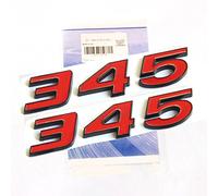 Yoaoo 2pcs OEM Negro 345 Emblemas Insignia 3D para Dodge Challenger RAM 345 L1 Rojo