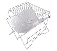 Yobadam Parrilla de Carbón Portátil Base Estable Plegable de Acero | Barbacoa Al Aire , LeñA, Camping Y Picnic, Acero Inoxidable De Grado Alimenticio, Carga De 25 Kg, De 3 A 4 Personas