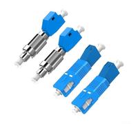 YobiLife Adaptador FC macho a LC hembra, /SC a LC y FC a LC Adaptadores de conector de fibra óptica, carcasa de metal azul, para fibra óptica CATV, LAN, marcos de distribución, 1200-1600 nm, 4