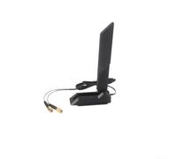 YobiLife Antena WiFi 6E de alta ganancia de 9 dBi de triple banda para router y placa base de juegos, frecuencia de 2,4 G, 5,8 G, 6 G, con conector macho RP-SMA de 1,2 m, cable de extensión