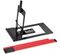 YobiLife Ayuda de entrenamiento de alineación de golf, soporte corrector de camino de swing ajustable, entrenador de swing de acero para precisión y práctica de avión