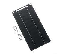 YobiLife Banco de energía solar portátil 26800mAh 6W Panel de un solo cristal doble salida USB linterna de luz LED resistente al agua paquete de batería negro diseño compacto para senderismo al aire