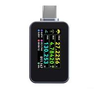 YobiLife C240 Medidor de potencia digital Tester Soporte 240W PD3.1 QC5.0 USB C Teléfono Portátil Voltaje Corriente Energía Temporizador Monitor