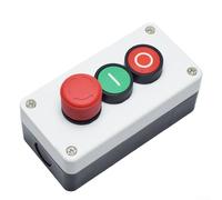 YobiLife Caja de control de botones impermeable para uso industrial, interruptor de botón con carcasa ABS, vida útil de 1 millón de ciclos, opciones de 1 a 4 puertos, blanco (B)