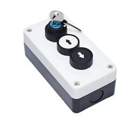 YobiLife Caja de control de botones impermeable para uso industrial, interruptor de botón con carcasa ABS, vida útil de 1 millón de ciclos, opciones de 1 a 4 puertos, blanco (C)