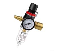 YobiLife Compresor de aire separador de agua y regulador de presión, control eficiente de humedad con 40 filtración, latón y ABS, para taller y pintura en aerosol (1 unidad)