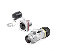 YobiLife Conector RJ45 impermeable IP68, conector Ethernet industrial de metal con transmisión de 10 Gb/s 500 MHz, contactos chapados en oro de 500 ciclos de durabilidad, compatible con BD24 (juego)