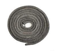 YobiLife Cuerda de fuego para estufa de leña, sello de cuerda negra de 2 m de largo, sello de cuerda de quemador de leña de fibra de vidrio de 6/8 mm de ancho, junta de cuerda de estufa de alta