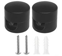 YobiLife Descentralizador de cable con kit de montaje | Gancho de aluminio para lámpara de techo y pared | Incluye enchufe de pared y tornillos para proyectos de iluminación de bricolaje (negro)