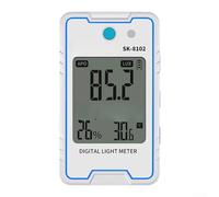 YobiLife Digital Lux Meter 0.1-999900Lux Flicker Tester 10Hz-10kHz Temperatura Humedad Monitor Portátil Herramienta de Medición de Luz (SK-8102)
