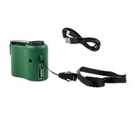 YobiLife Generador de cargador de manivela USB, banco de energía manual portátil con cable de datos, 5.5V 300-600mA energía de respaldo para teléfonos móviles y dispositivos USB (verde)
