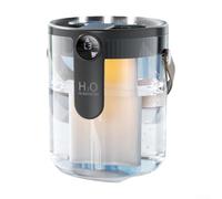 YobiLife Humidificador portátil de 1,5 L con control de triple niebla, tecnología ultrasónica silenciosa, recargable por USB-C/alimentación enchufable para Europa - Construcción de PC (gris)