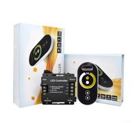 YobiLife Interruptor de atenuación LED DC12-24V Controlador RGB táctil con control remoto inalámbrico para atenuación y ajuste de color, funciona con señal RF de 2.4G y sistemas de iluminación de