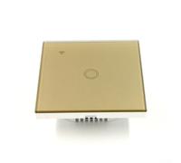 YobiLife Interruptor de luz táctil de 1 banda, interruptor de pared WiFi inteligente para Tuya y aplicación Smart-Life, control de voz a través de Alexa, 86 mm x 86 mm, negro/blanco/dorado, no