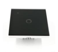 YobiLife Interruptor de luz táctil de 1 banda, interruptor de pared WiFi inteligente para Tuya y aplicación Smart-Life, control de voz a través de Alexa, 86 mm x 86 mm, negro/blanco/dorado, no