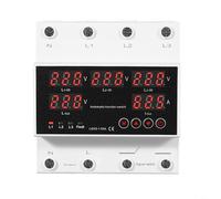 YobiLife Interruptor de transferencia automática de 3 vías 63 A, cuenta con protección de voltaje por encima y por debajo, pantalla LCD para inversor de generador de red, con temporizadores de retardo