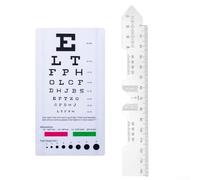 YobiLife Juego completo de examen ocular con letras digitales de cartas, reglas PD, herramientas de prueba de visión de PVC para optometristas, médicos, clínicas, escuelas y uso doméstico (GJC23+FA05)
