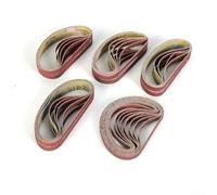 YobiLife Juego de 50 correas de lijado de 330 x 10 mm, papel de grano de óxido de aluminio, para pulido de madera y metal, se adapta a lijadoras de banda de 10 x 330 mm y herramientas Powerfile