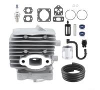 YobiLife Kit de montaje de cilindro de 34 mm de metal de repuesto para BG56 BG86 BR200 SR200 reemplaza 4241 020 1203 con junta de ventilación de filtro de línea de combustible 1 juego