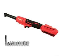 YobiLife Llave de trinquete inalámbrica de 18 V para baterías Dewalt, motor sin escobillas, par de torsión de 28 m-libras, velocidad ajustable, luz LED, incluye juego de enchufes métricos para uso