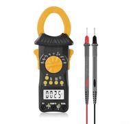 YobiLife Medidor de abrazadera digital True RMS, probador de voltaje de corriente CA/CC de rango automático de hasta 600 A y 600 V, cuenta con mandíbula de 38 mm, retención de datos y esquema de color
