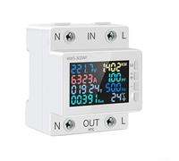 YobiLife Medidor de energía de CA de 170-270 V 63 A con pantalla a color, control remoto, amperímetro de voltaje multifunción para monitoreo de energía y protección de datos
