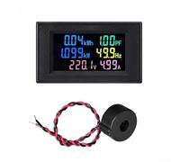 YobiLife Medidor de potencia monofásico con pantalla LCD digital para CA 60-300V 0-100A Detección de voltaje Medición de energía 0.01W-9999KW Frecuencia de actualización 3 veces/segundo (negro)