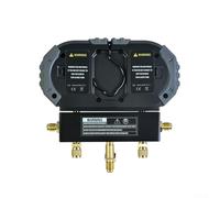 YobiLife Medidor de presión digital de colector electrónico HVAC probador 0-6000 kPa con válvula de bola para R134a R410a R32 R22 para carga R1234yf (MG-201-1 Home Set)