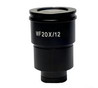 YobiLife Microscopio estéreo WF10X 20 22 WF20X 10 12 lente de vidrio óptico de campo ancho revestimiento FMC carcasa de metal interfaz de 30 mm para laboratorio e inspección industrial (WF20X/12)