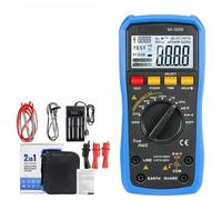 YobiLife Multímetro digital y megohmímetro de resistencia de aislamiento 2 en 1, probador True RMS de rango automático de 50 V a 2500 V con pantalla retroiluminada grande, batería recargable para una