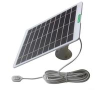 YobiLife Panel solar para cámaras de seguridad, cargador monocristalino resistente a la intemperie IP65 con cable de 9.8 pies para uso en exteriores (blanco)