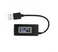 YobiLife Probador de capacidad USB con medición de corriente de voltaje Pantalla LCD Estado de carga en tiempo real para banco de energía Kcx-017 Negro (negro)