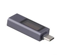 YobiLife Probador digital USB C 4-30V 0-12A medidor de potencia para monitoreo de corriente de voltaje en tiempo real con 0.8 pulgadas y carcasa de aleación de aluminio