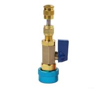 YobiLife R134A - Herramienta de extracción de núcleo de válvula r1234yf, kit de llave de CA para servicio con válvula de bola, acoplador rápido de latón para reparación de aire acondicionado de coche