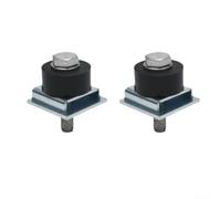 YobiLife Rodillo de rueda de carrito antideslizante de bloqueo rápido rodillos de poliuretano resistentes compatibles con canales de soporte de puerta de garaje, paquete de 4 (2 piezas)