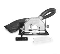 YobiLife Soporte de amoladora angular de aleación de aluminio ajustable 0-45 grados profundidad de corte 40 mm con extracción de polvo para herramientas de amoladora de 100-125 mm