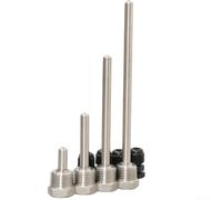 YobiLife Thermowell G - Paquete de 4 fundas para sensor de temperatura de rosca de 1/2 pulgada, acero inoxidable PN40, presión de 8 x 30 mm a 8 x 300 mm, varios tamaños para sistemas de agua, gas y