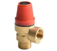 YobiLife Válvula de seguridad de latón resistente, interruptor de alivio de drenaje diseñado para sistemas solares de calentador de agua con cableado (5 bar)