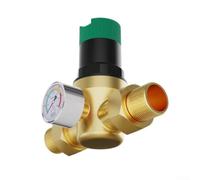 YobiLife Válvula reguladora de presión de agua en latón, rosca de 1/2 a 1 pulgada, prefiltro integrado para un flujo limpio, compatible con sistemas de fontanería doméstica de la UE (3/4)