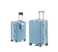 Yobohui Maletas Grandes con Ruedas, Equipaje de Mano, Carcasa rígida, con Cargador USB, portavasos, Cerradura con contraseña TSA(G,24in)