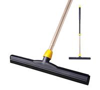 Yocada Escoba telescópica ajustable con rasqueta para suelo de 137,16 cm largo el hogar, perfecta garaje, patio, ducha, baño, pelo mascota, mármol, azulejos vidrio, limpieza espuma