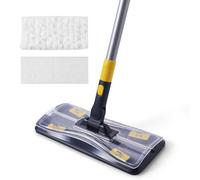 Yocada Limpiador de trapeador desechable no tejido, 24 recambios, almohadillas de tela para limpieza de suelos, madera, cerámica, mármol, azulejos, laminado, hogar, cocina, suelo, 47.6 pulgadas