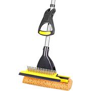 Yocada Mopa de Esponja para Uso Comercial en el hogar, Azulejos, baño, Garaje, Limpieza con escobilla de Goma y Mango Largo telescópico Extensible, 104-133 cm, fácil de secar