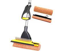 Yocada - Mopa de Esponja para Uso Comercial o el hogar, Suelos y Azulejos baño, Garaje, Limpieza; Incluye 2 Cabezales escobilla Mango Largo Extensible telescópico 108 a 132 cm, fácil Secado