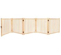 YOCAN Puertas de Madera Independientes para Perros, Puerta Plegable para Mascotas, Puerta para Perros para Puertas, casa, escaleras, pasillos (5 Paneles de 24 Pulgadas)