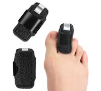YOCDNOV 2pcs Férula para Dedos doblados- Corrector Dedos del Pie,enderezador de Dedos de los pies, Martillo Corrector de Dedos Ajustable, férulas de Dedo para Alinear y apoyar el Dedo del pie(Negro)