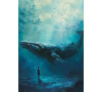 Yocheng Cuadros y láminas de arte mural de animales salvajes: ciervos,elefantes,cisnes y ballenas. Ideales para la decoración del hogar y la sala de estar. 21x30cm sin marco