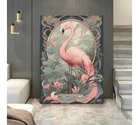 Yocheng Decoración de dormitorio,decoración del hogar,carteles artísticos para decoración de pared,1 pieza,animales,flamencos,pintura en lienzo,pinturas decorativas para habitación 60x90cm Sin Marco